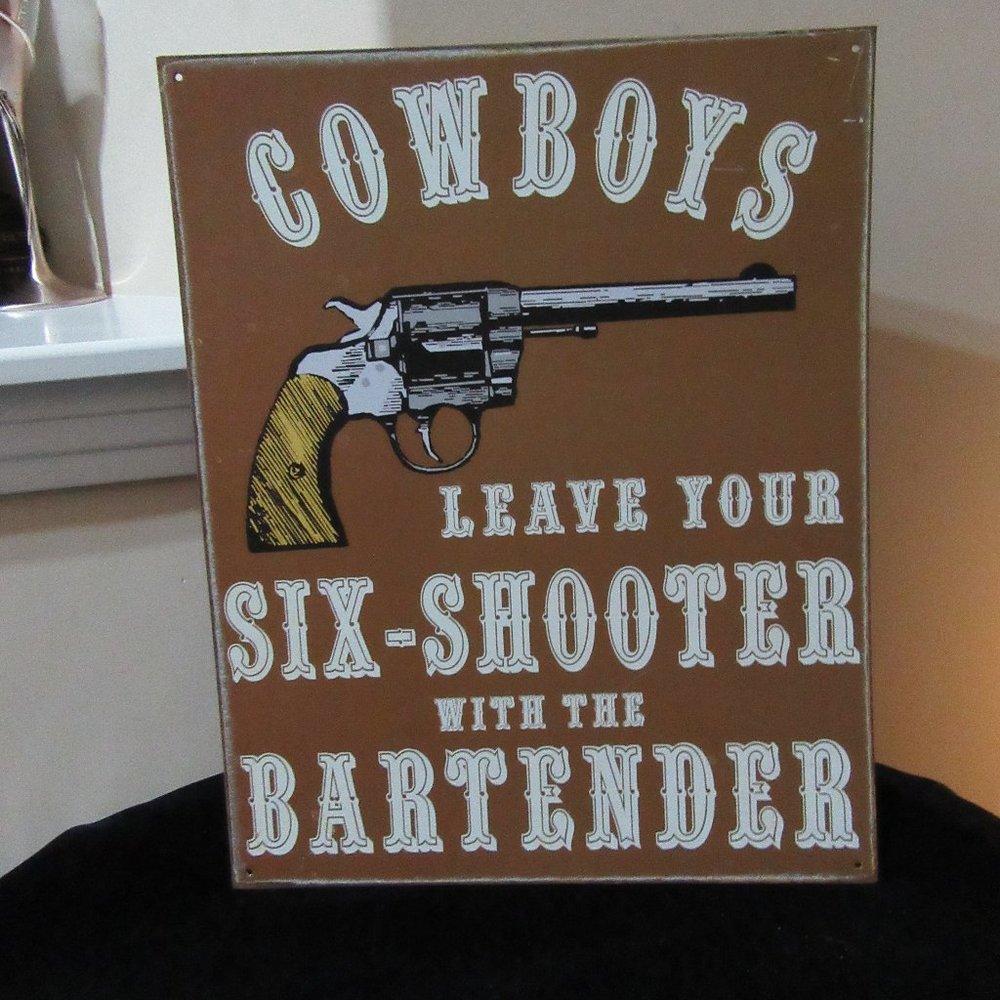 Cowboys Metal Sign Vintage look
